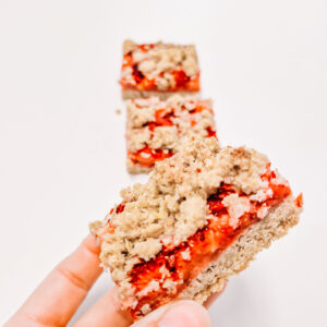 Aardbei crumble bar